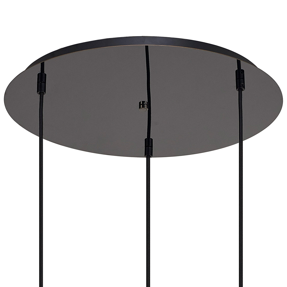 Allardyce 2m Round Suspension Kit, 3 x E27, Black Chrome / Matt Black