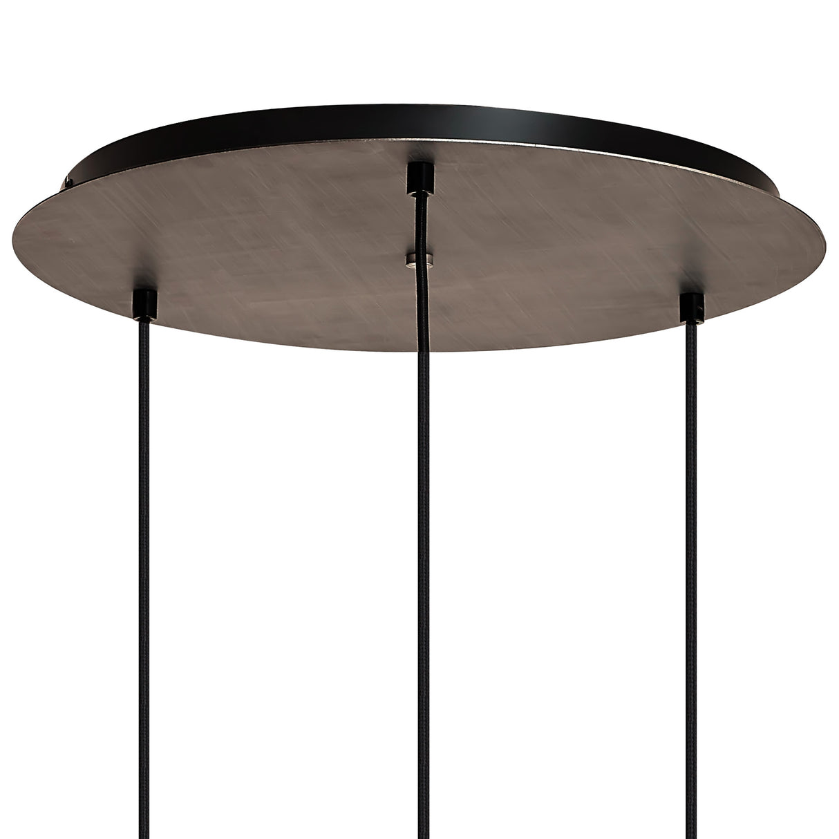 Allardyce 2m Round Suspension Kit, 3 x E27, Antique Silver / Matt Black