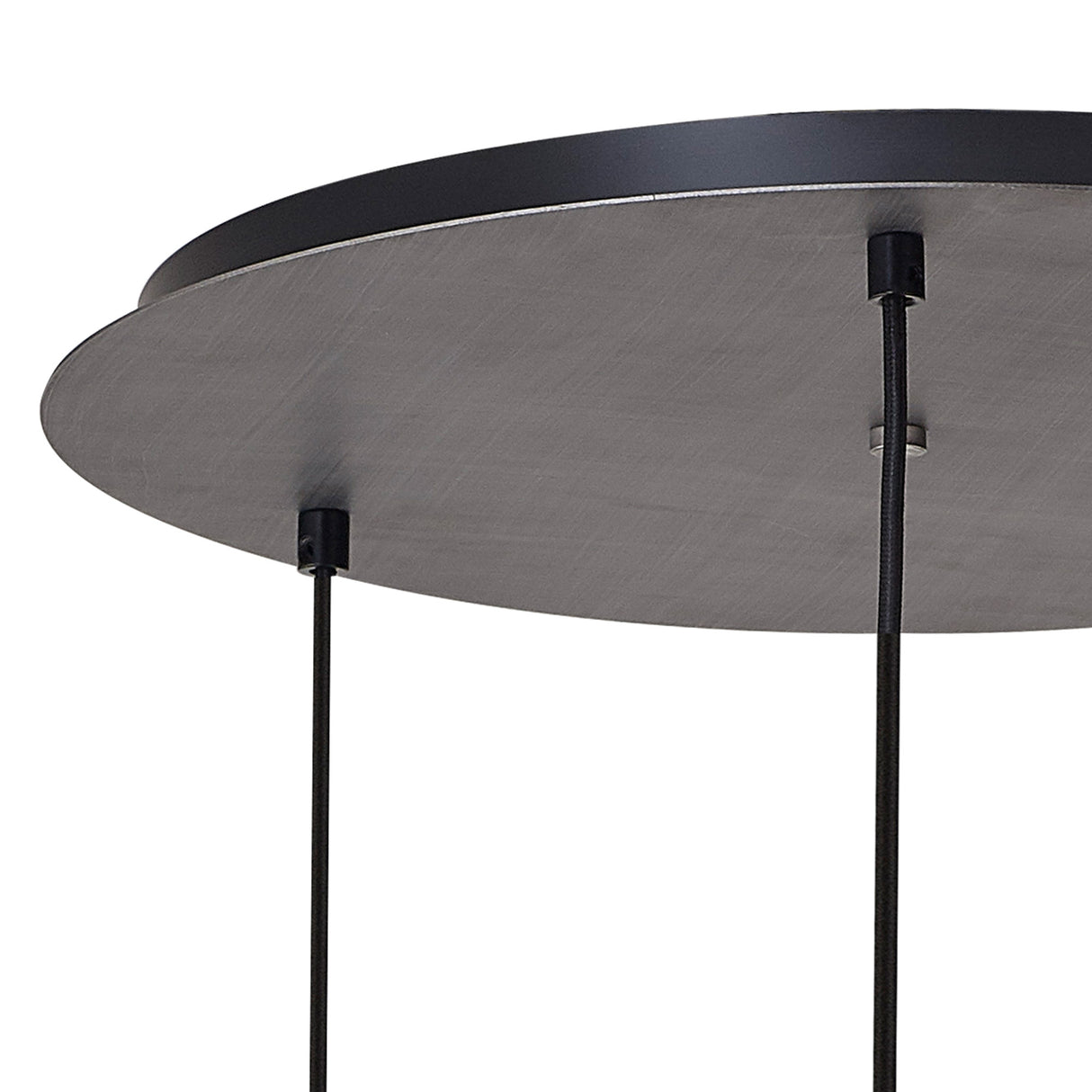 Allardyce 2m Round Suspension Kit, 3 x E27, Aged Pewter / Matt Black