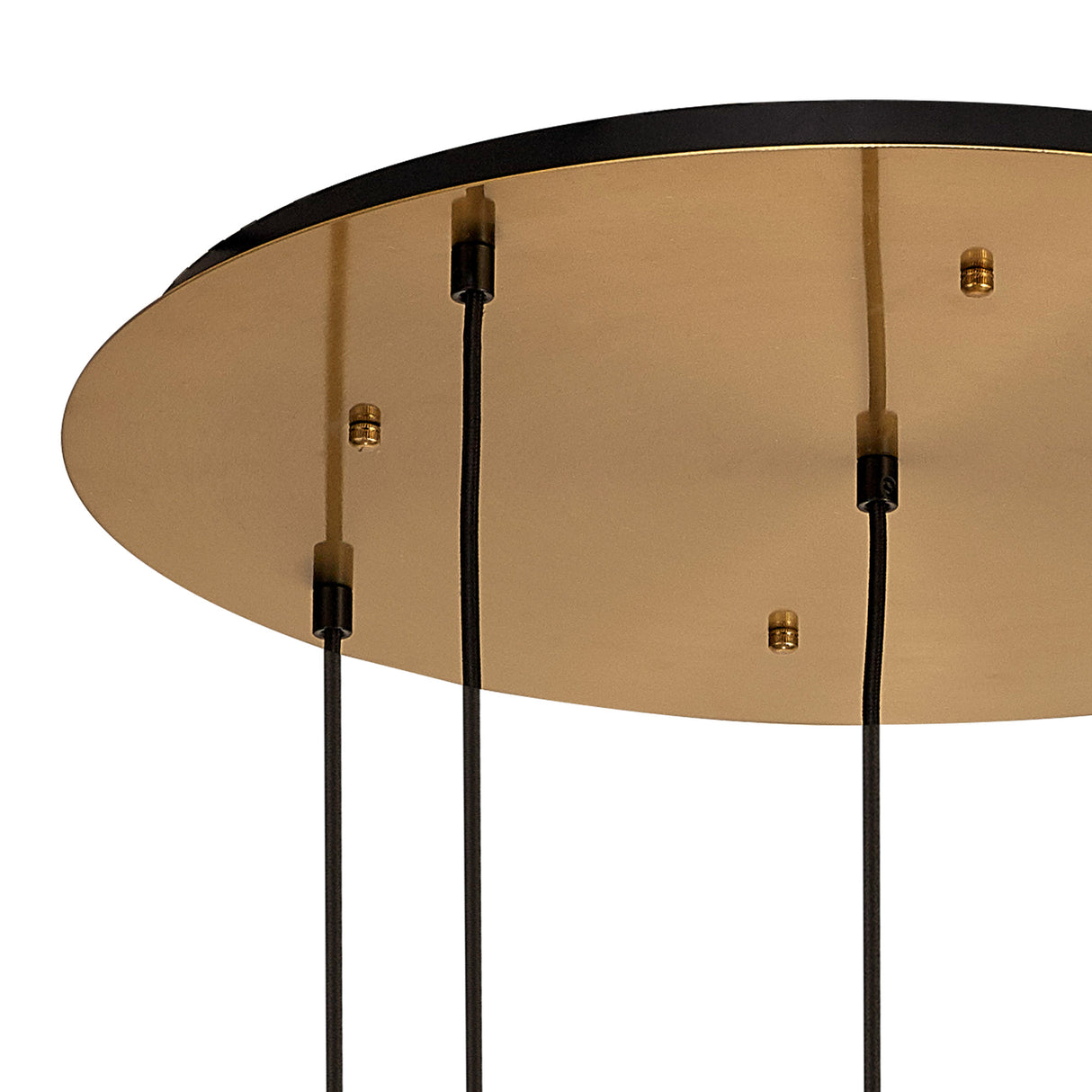 Allardyce 2.5m Round Suspension Kit, 5 x E27, Brass Gold / Matt Black