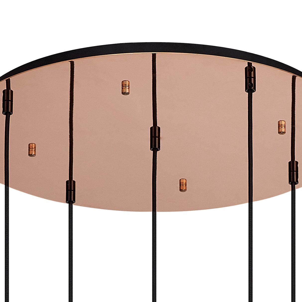 Allardyce 2.5m Round Suspension Kit, 5 x E27, Copper / Matt Black