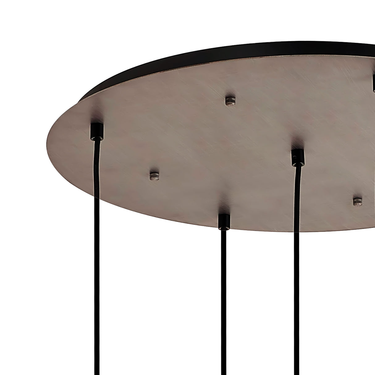 Allardyce 2.5m Round Suspension Kit, 5 x E27, Antique Silver / Matt Black