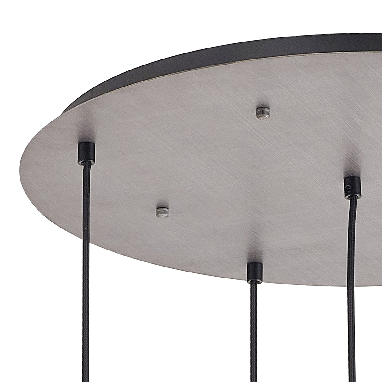 Allardyce 2.5m Round Suspension Kit, 5 x E27, Aged Pewter / Matt Black