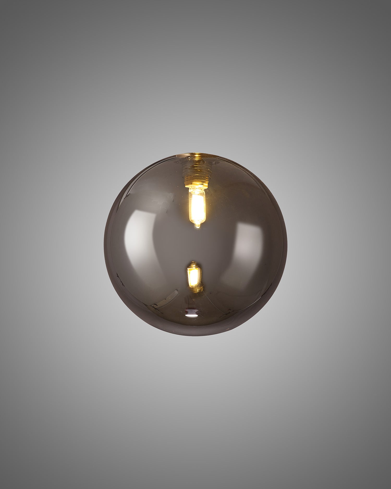 Lathen 150mm Round (J) Smoke Plated Globe Glass Shade