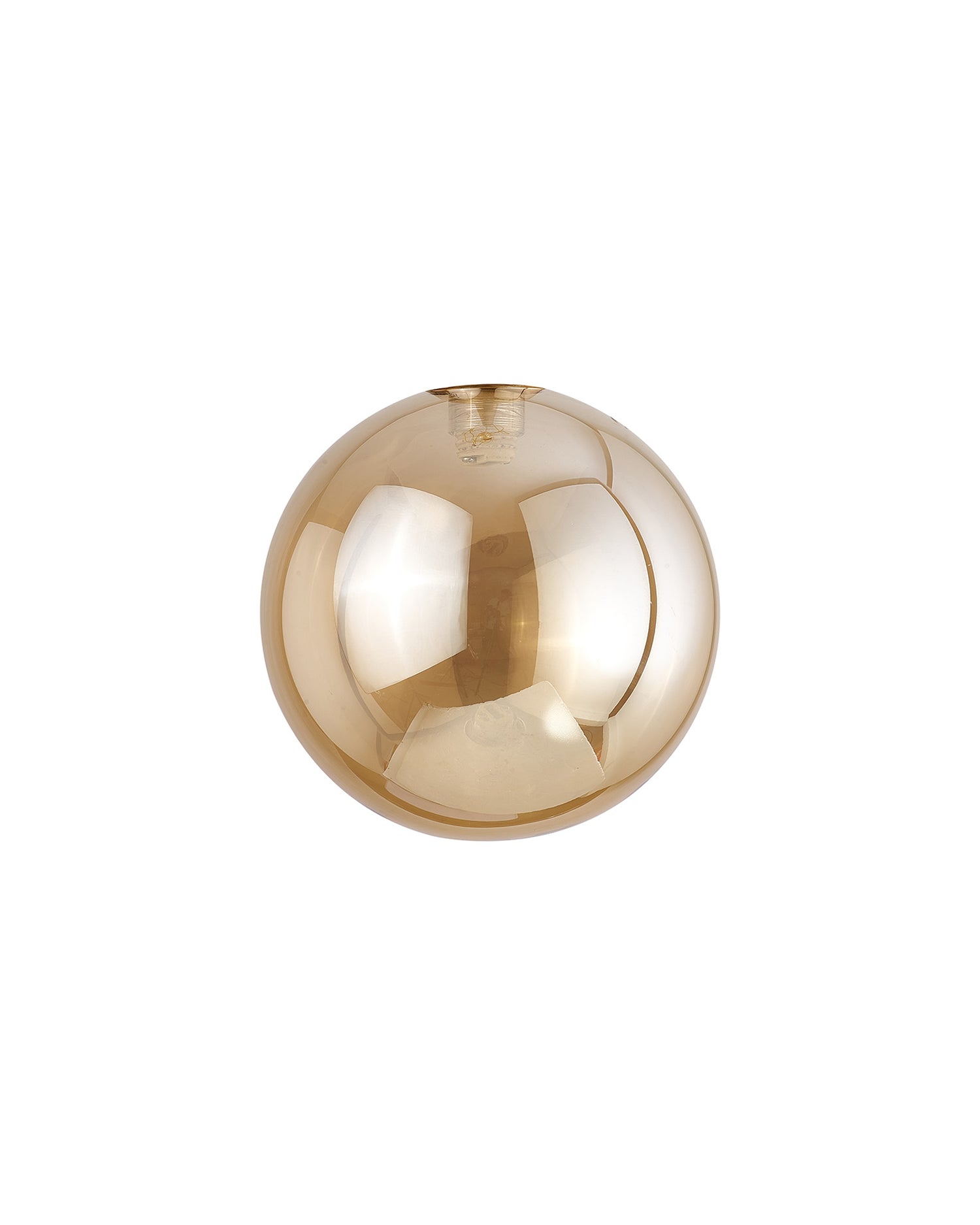 Lathen 150mm Round (J) Amber Plated Globe Glass Shade
