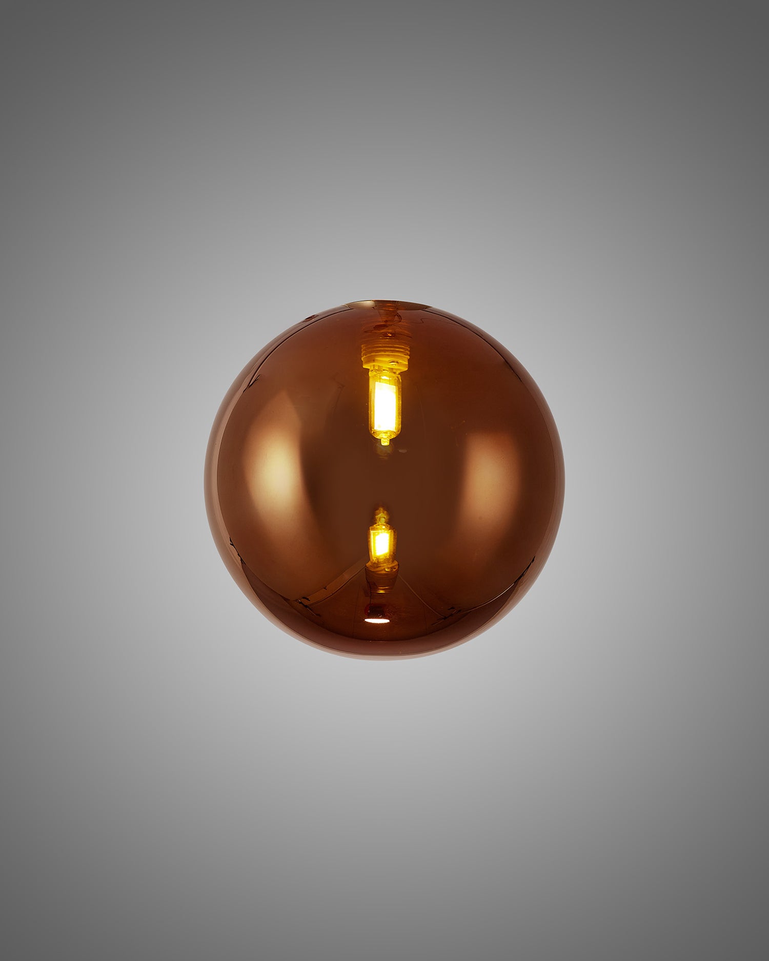 Lathen 150mm Round (J) Dark Copper Globe Glass Shade