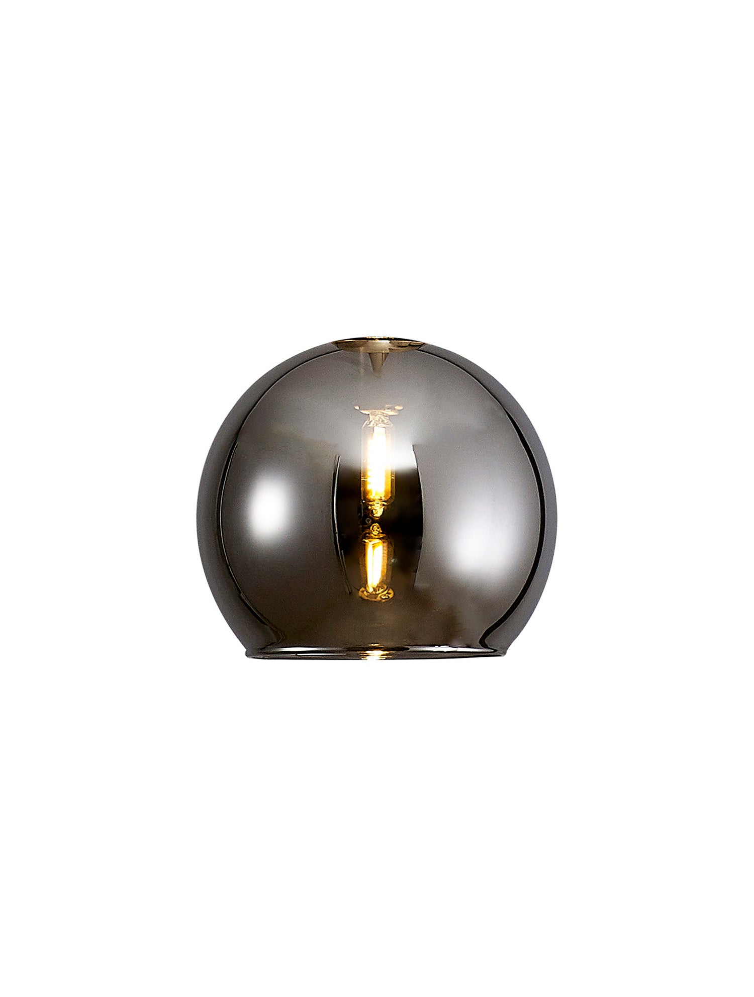 Lathen 140mm Open Mouth (F) Round Chrome Globe Glass Shade
