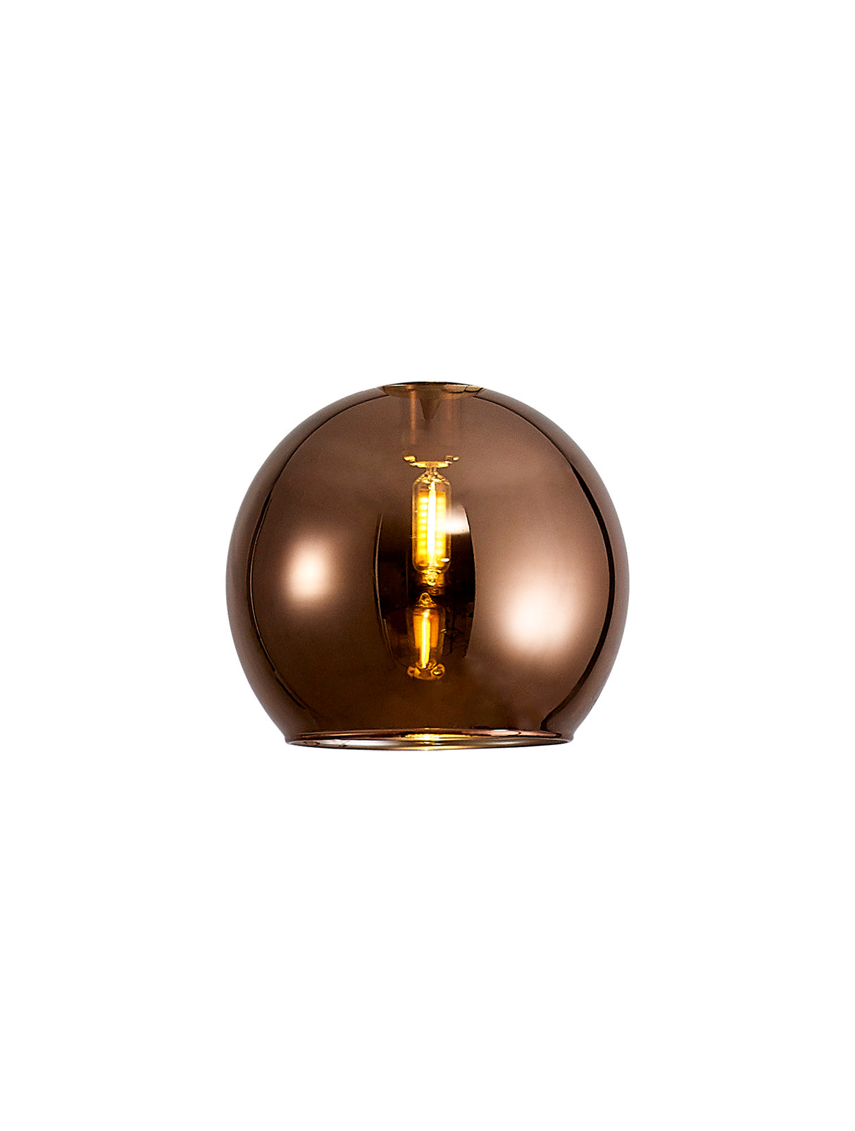 Lathen 140mm Open Mouth (F) Round Copper Globe Glass Shade