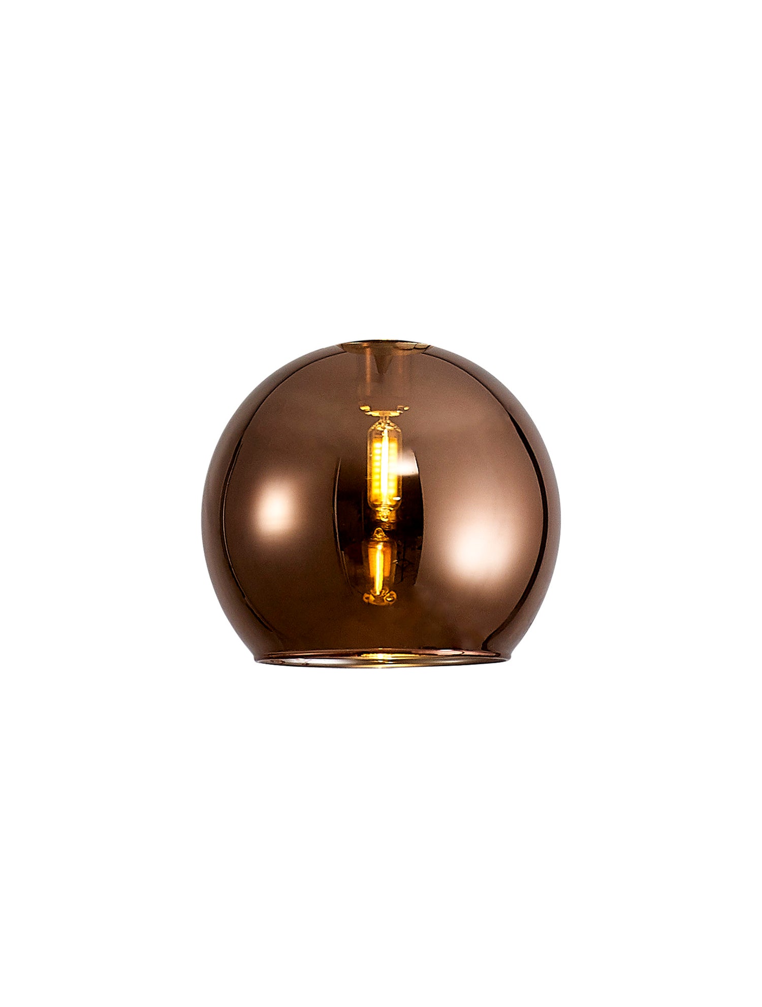 Lathen 140mm Open Mouth (F) Round Copper Globe Glass Shade