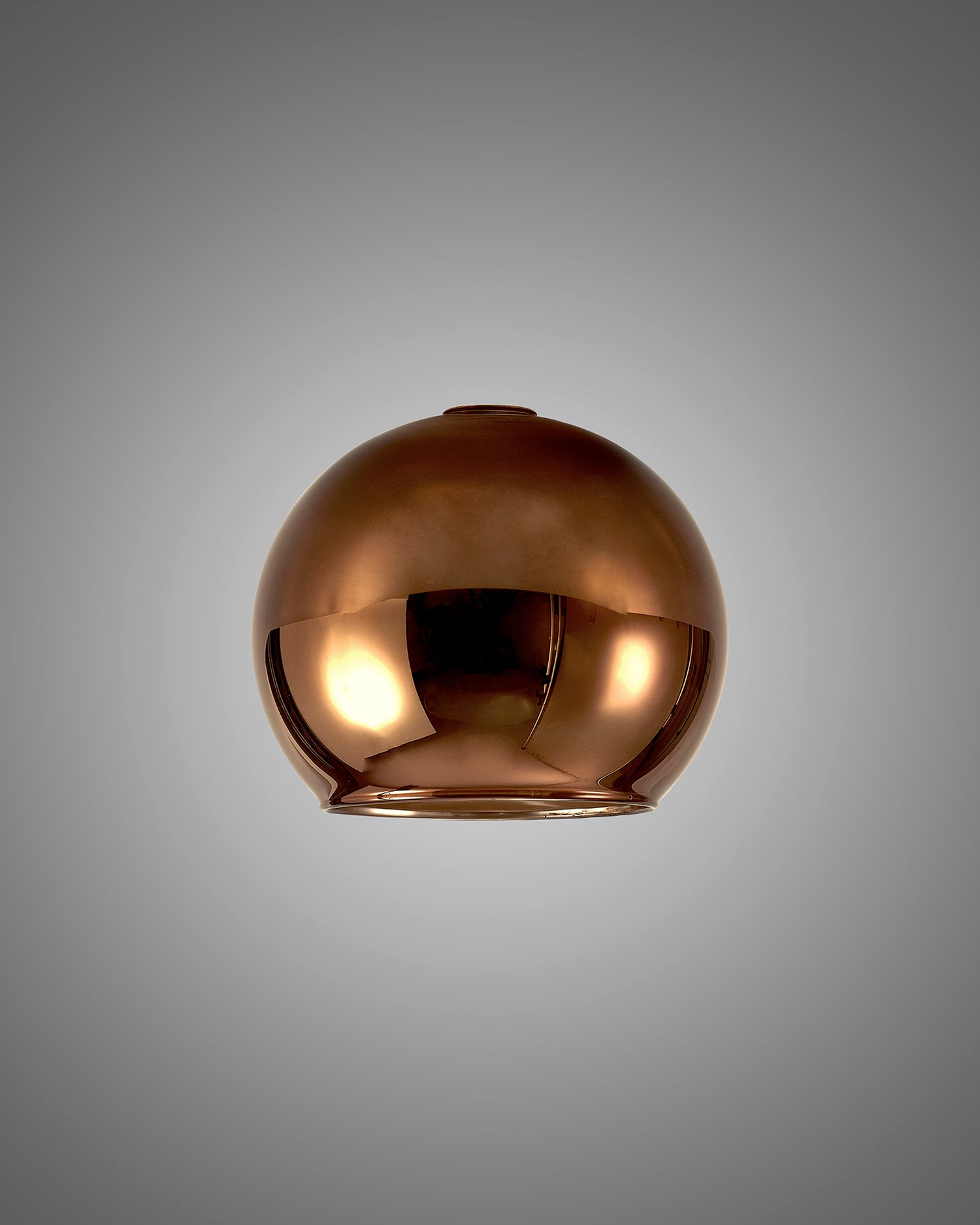 Lathen 140mm Open Mouth (F) Round Dark Copper Globe Glass Shade