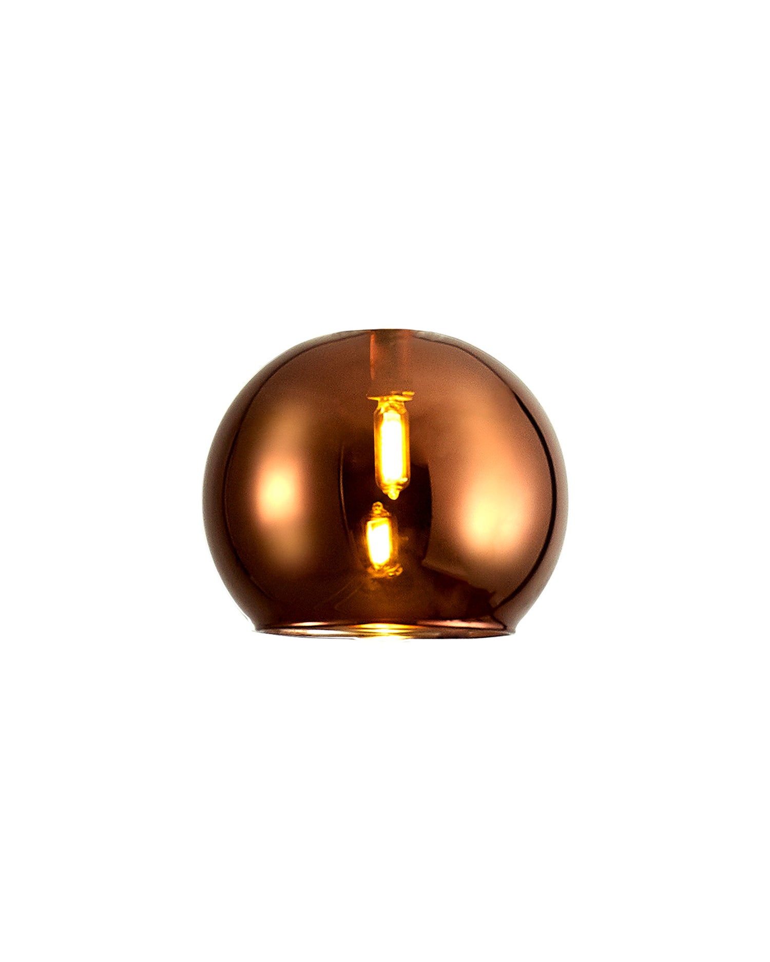 Lathen 140mm Open Mouth (F) Round Dark Copper Globe Glass Shade