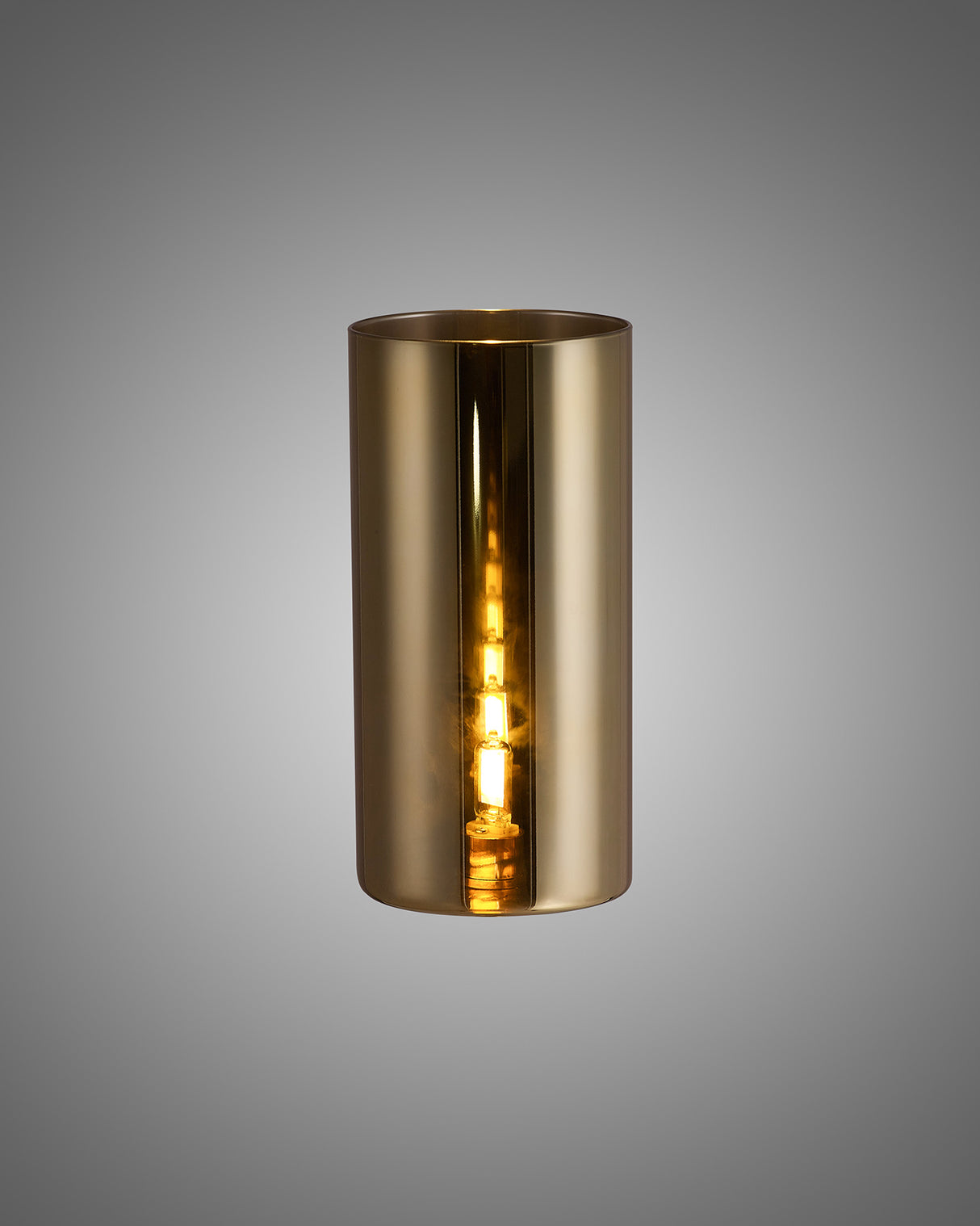 Lathen 100x200mm Tall Cylinder (A) Gold Glass Shade