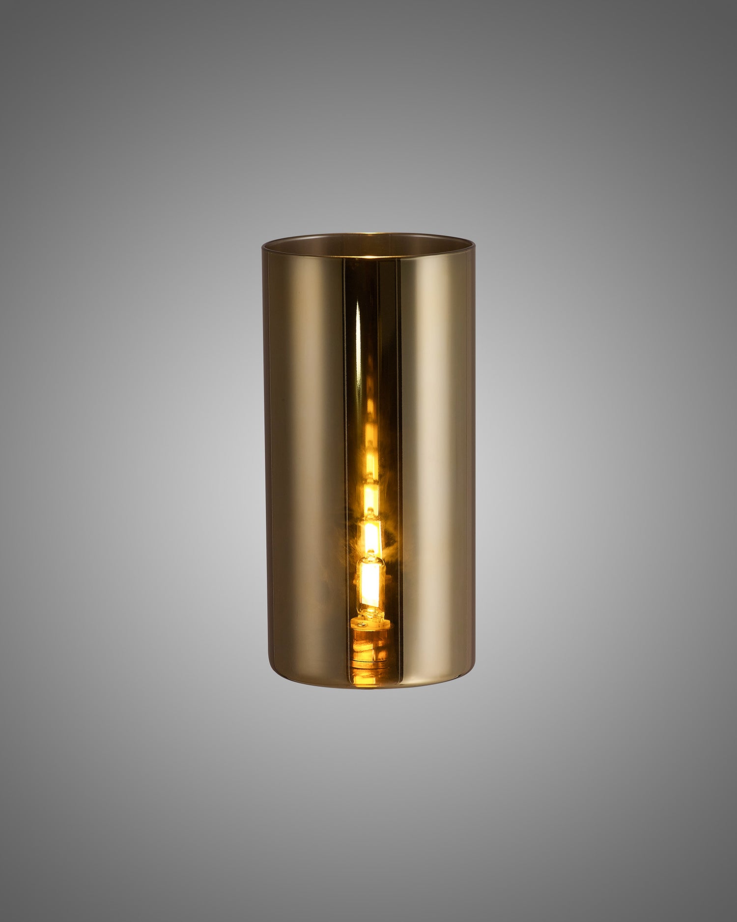 Lathen 100x200mm Tall Cylinder (A) Gold Glass Shade