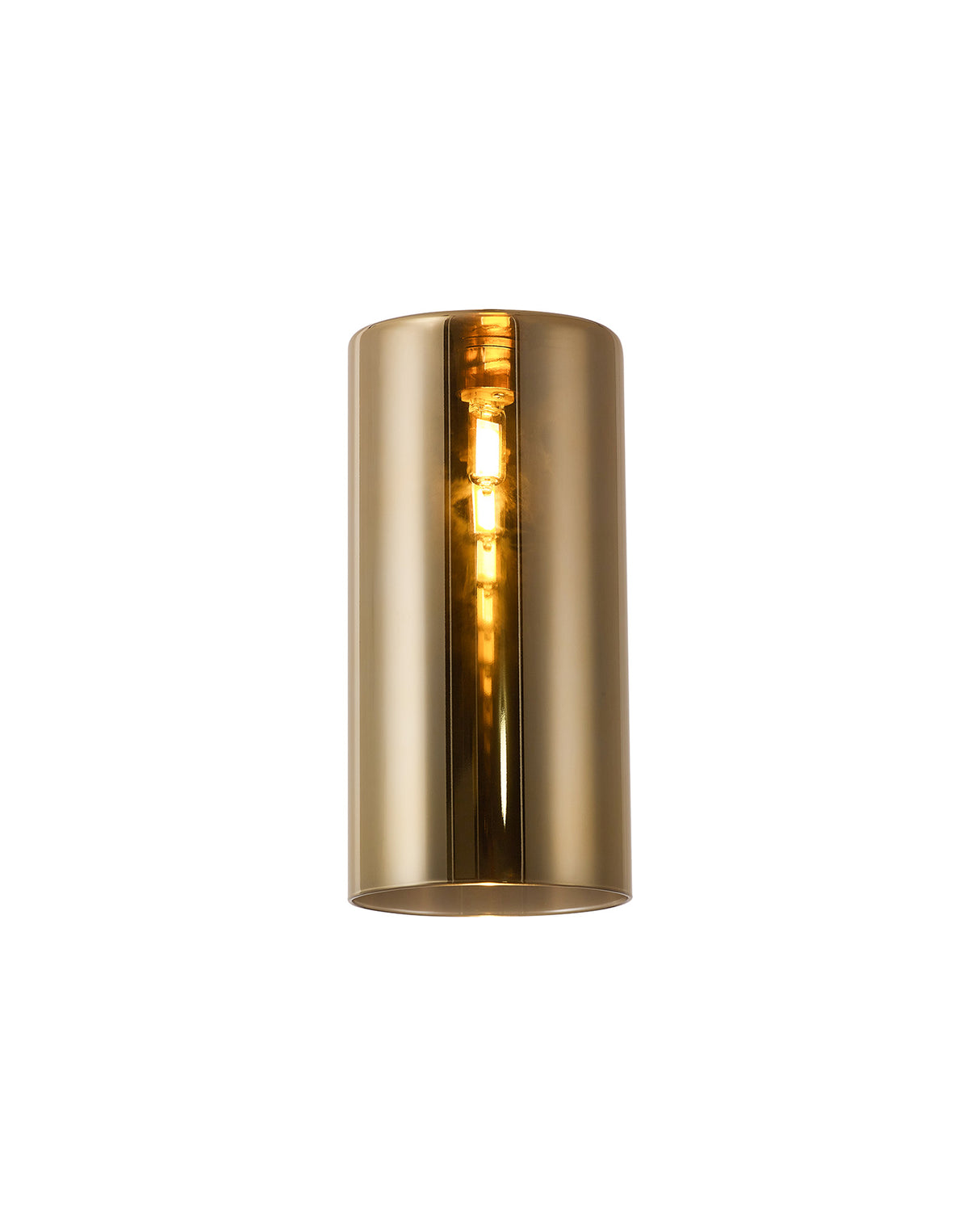 Lathen 100x200mm Tall Cylinder (A) Gold Glass Shade