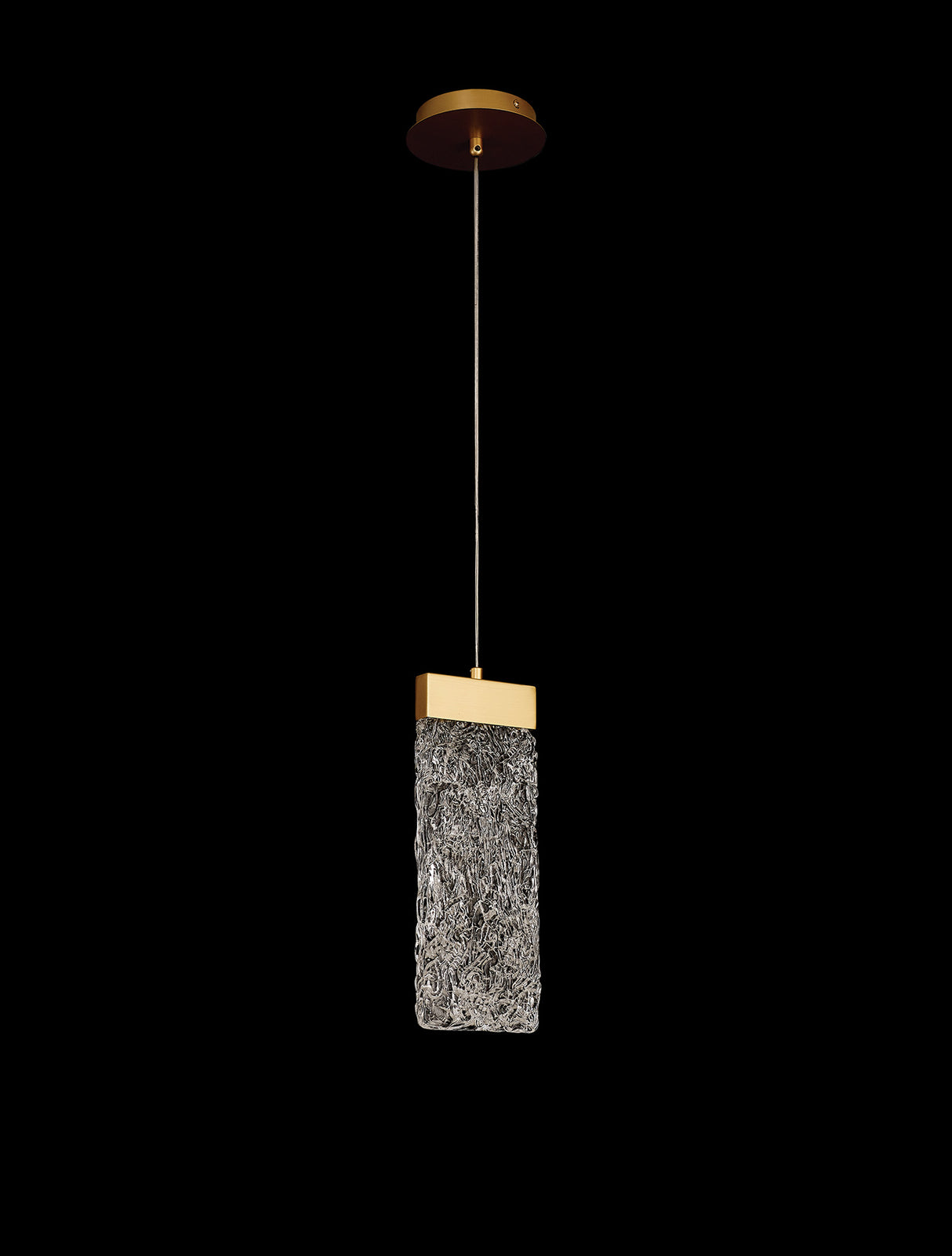 Brodie Large Pendant 2m, 1 x 4.5W LED, 3000K, 160lm, Painted Brushed Gold, 3yrs Warranty