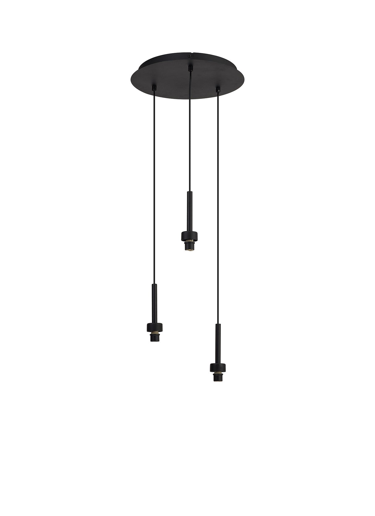 Lathen Satin Black 3 Light G9 Universal 2m Round Pendant, Suitable For A Vast Selection Of Glass Shades