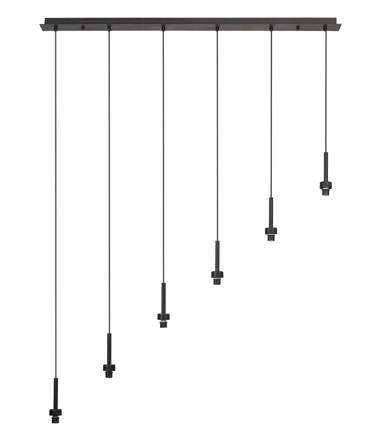 Lathen Satin Black 6 Light G9 Universal 2m Linear Pendant, Suitable For A Vast Selection Of Glass Shades