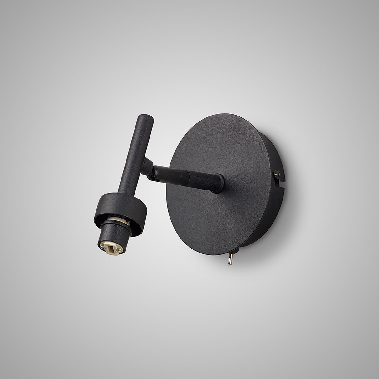 Lathen Satin Black 1 Light Adjustable G9 Universal Switched Wall Lamp, Suitable For A Vast Selection Of Glass Shades