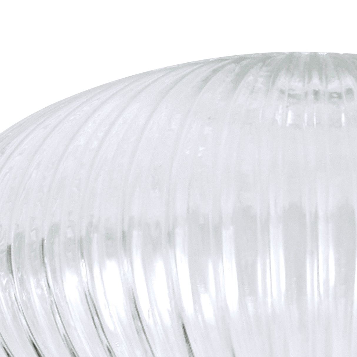 Allardyce 30cm Oval Sphere Ribbed Glass (G), Clear