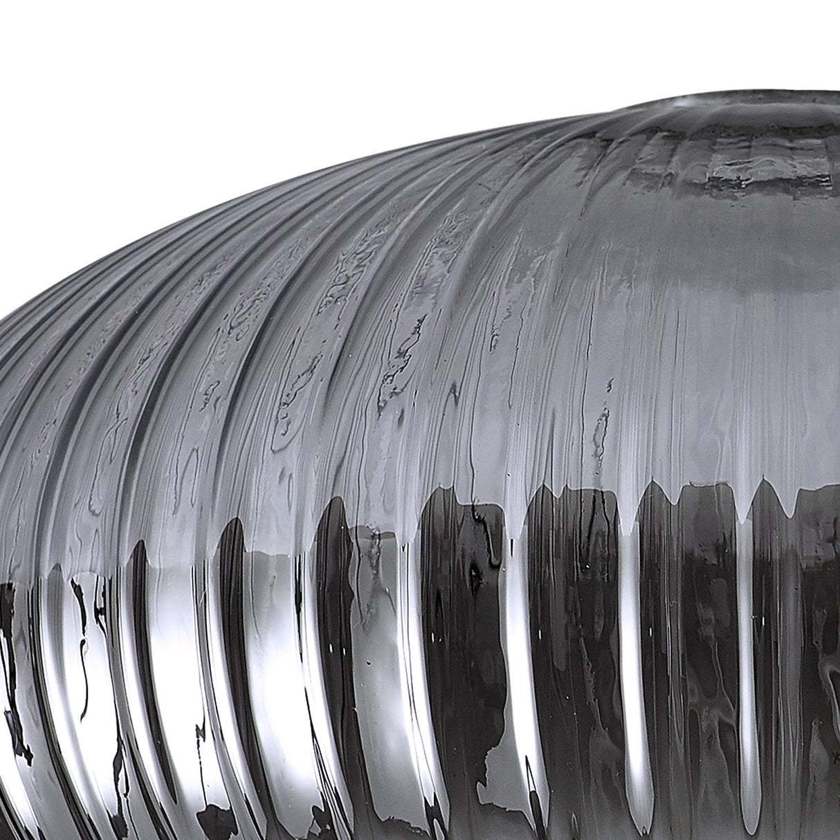 Allardyce 30cm Oval Sphere Ribbed Glass (G), Smoked