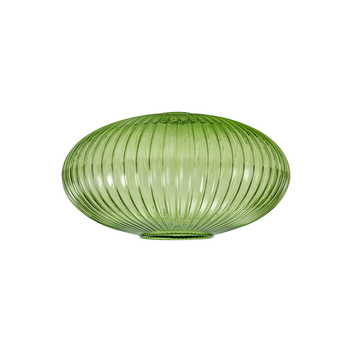 Allardyce 30cm Oval Sphere Ribbed Glass (G), Green