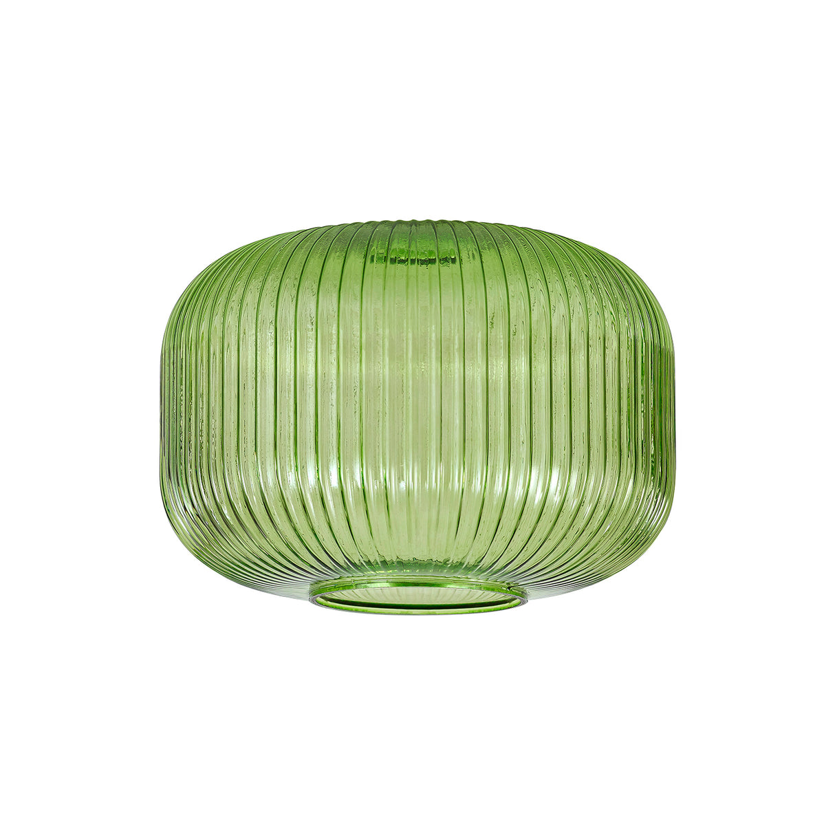 Allardyce 30cm Pumpkin Shaped Ribbed Glass (C), Green