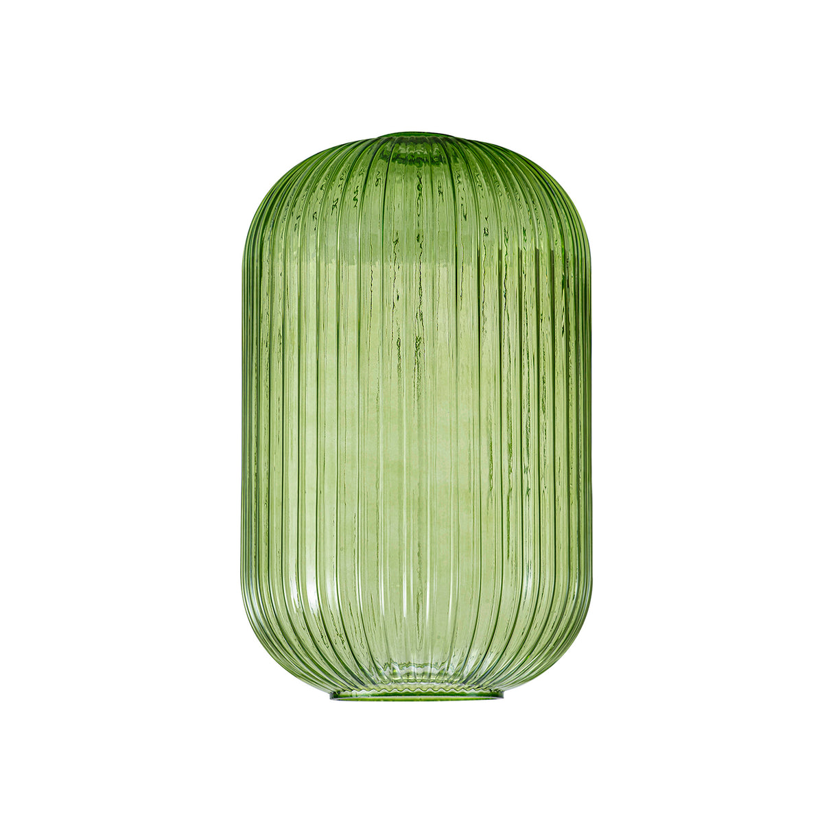 Allardyce 20cm Tubular Ribbed Glass (D), Green