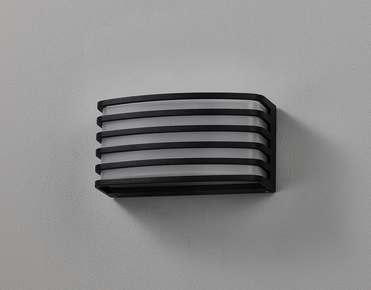 Machin Wall Lamp, 1 x E27, IP54, Matt Black/Opal PC Shade, 2yrs Warranty