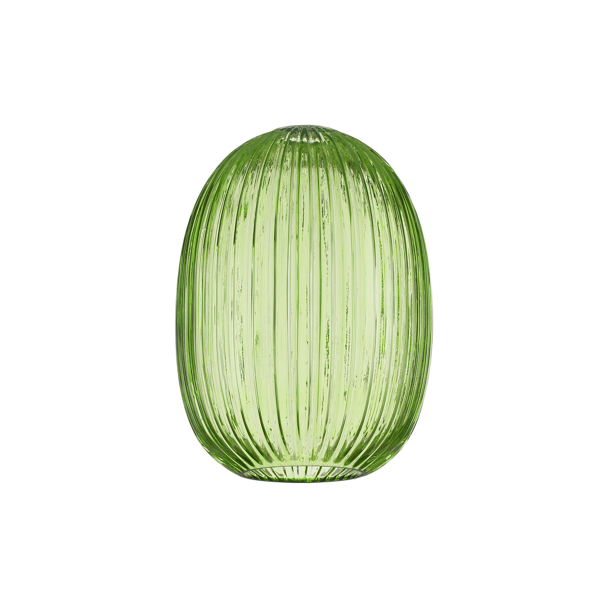 Allardyce 20cm Almond Ribbed Glass (F), Green