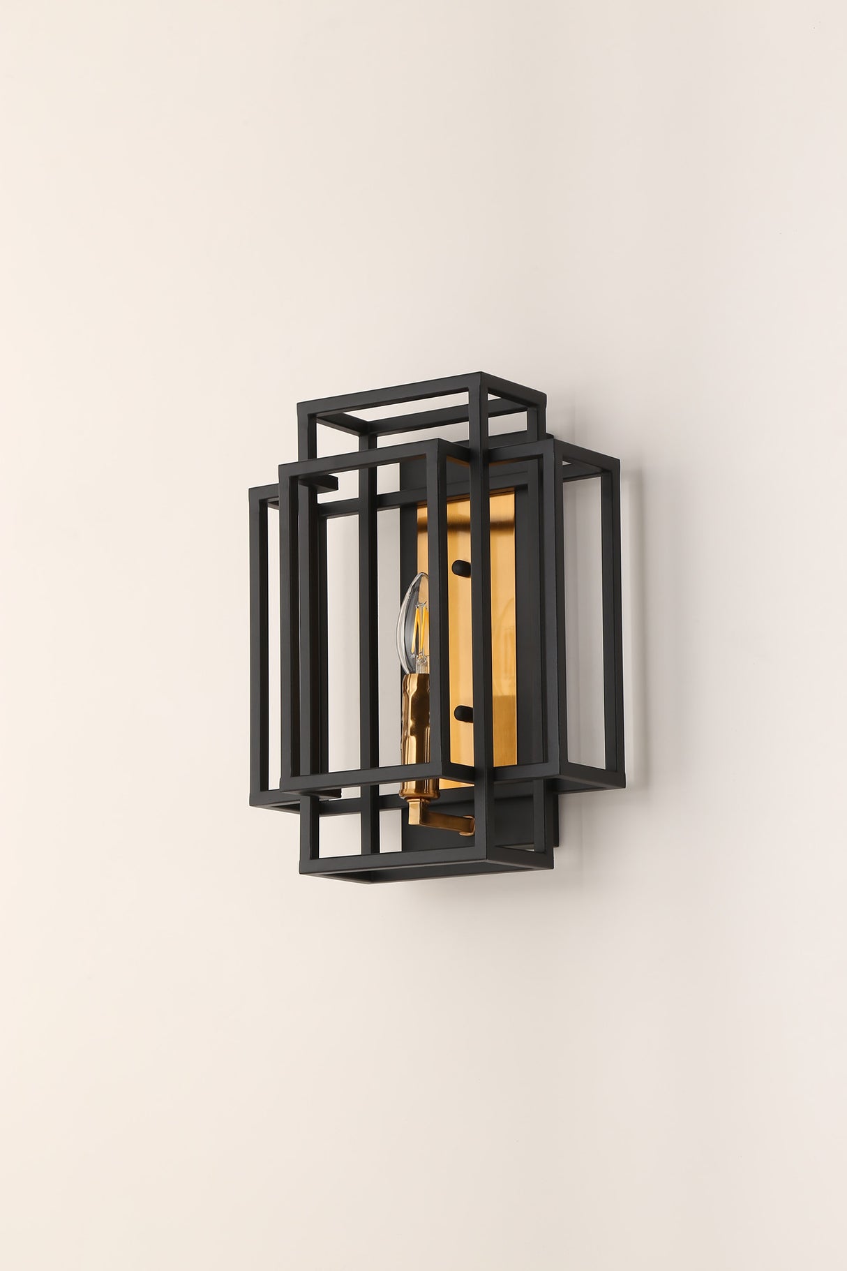 Coton Wall Lamp 1 Light E14, Black / Gold