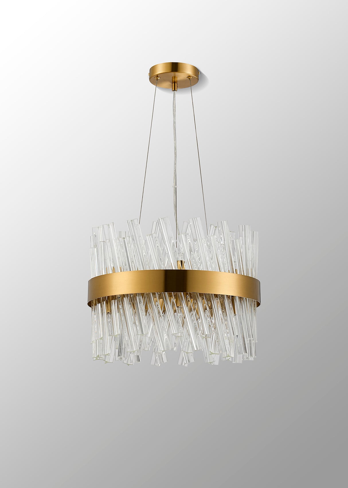 Melville 40cm 10 Light G9, Pendant Round, Brass / Clear