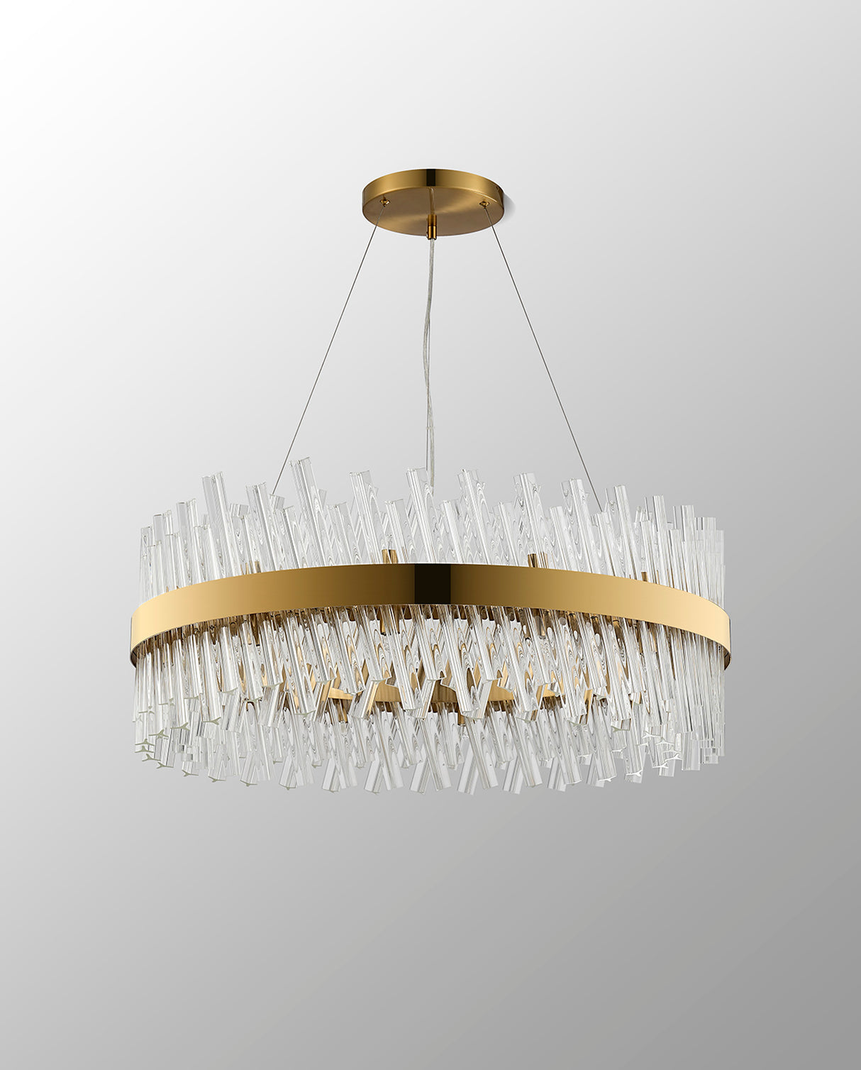 Melville 80cm 24 Light G9, Pendant Round, Brass / Clear Item Weight: 23.13kg