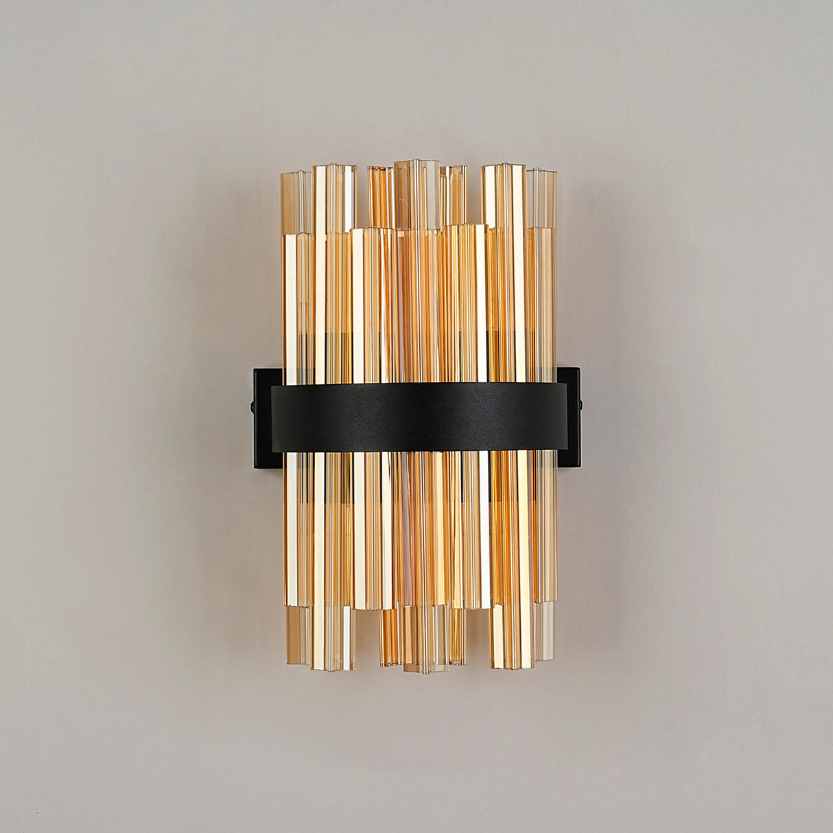 Melville 4 Light G9, Wall Light, Satin Black / Amber