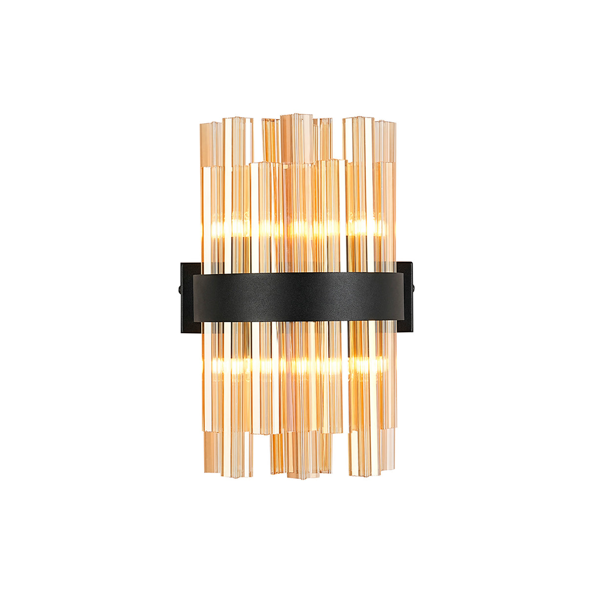 Melville 4 Light G9, Wall Light, Satin Black / Amber