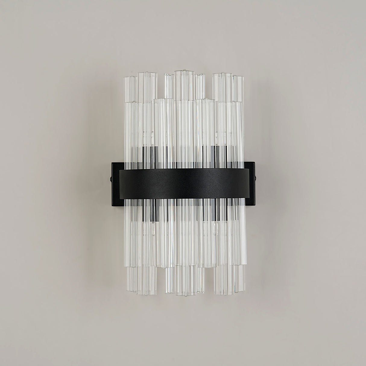 Melville 4 Light G9, Wall Light, Satin Black / Clear