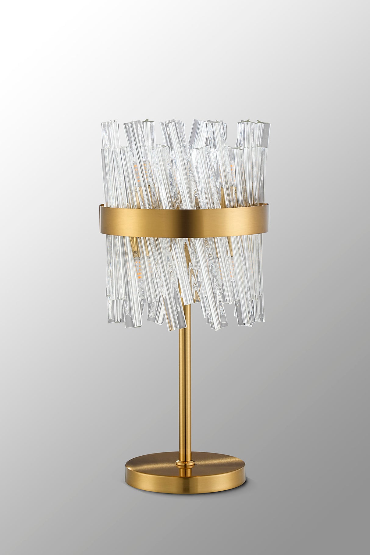 Melville 6 Light G9, Table Lamp, Brass / Clear