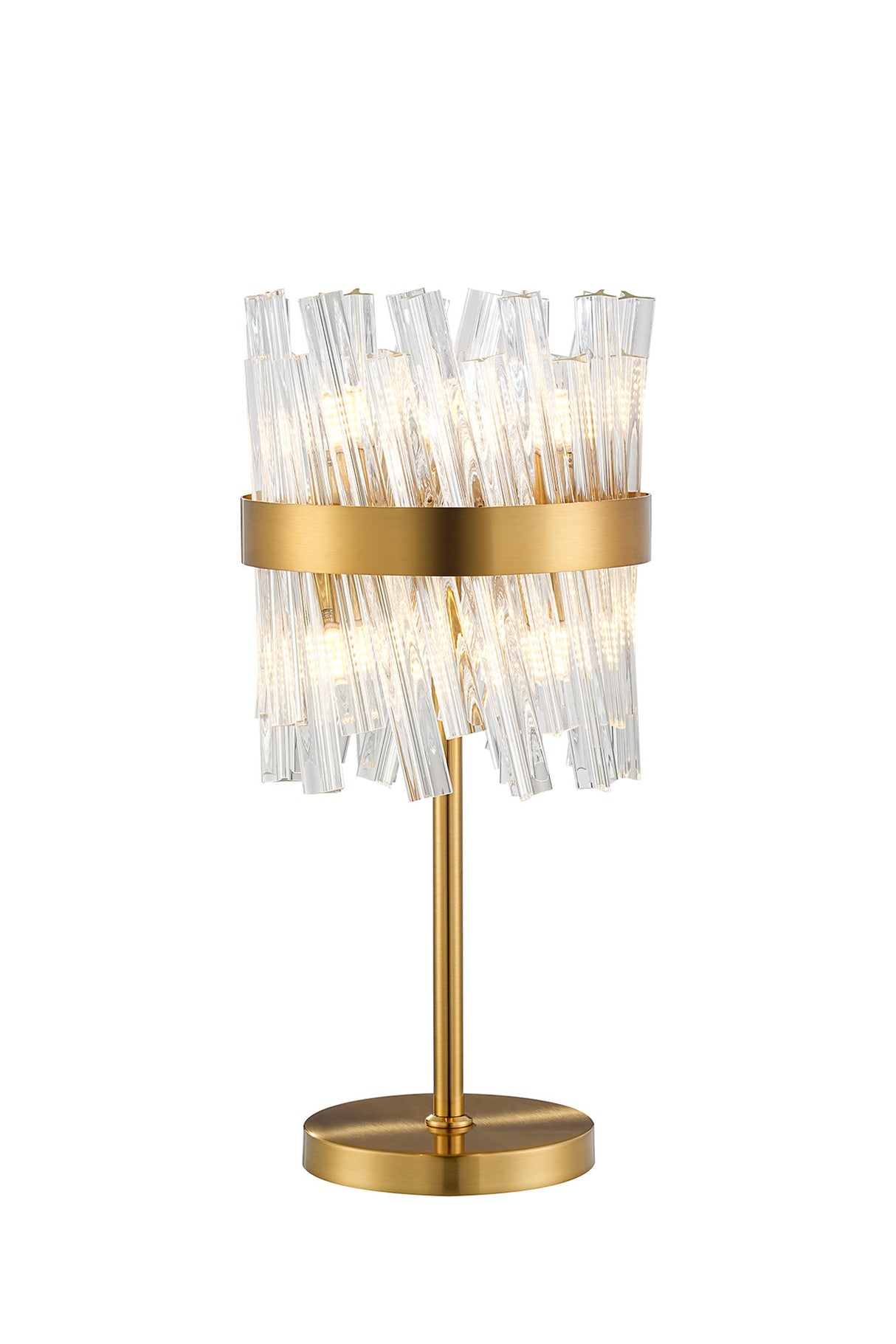 Melville 6 Light G9, Table Lamp, Brass / Clear