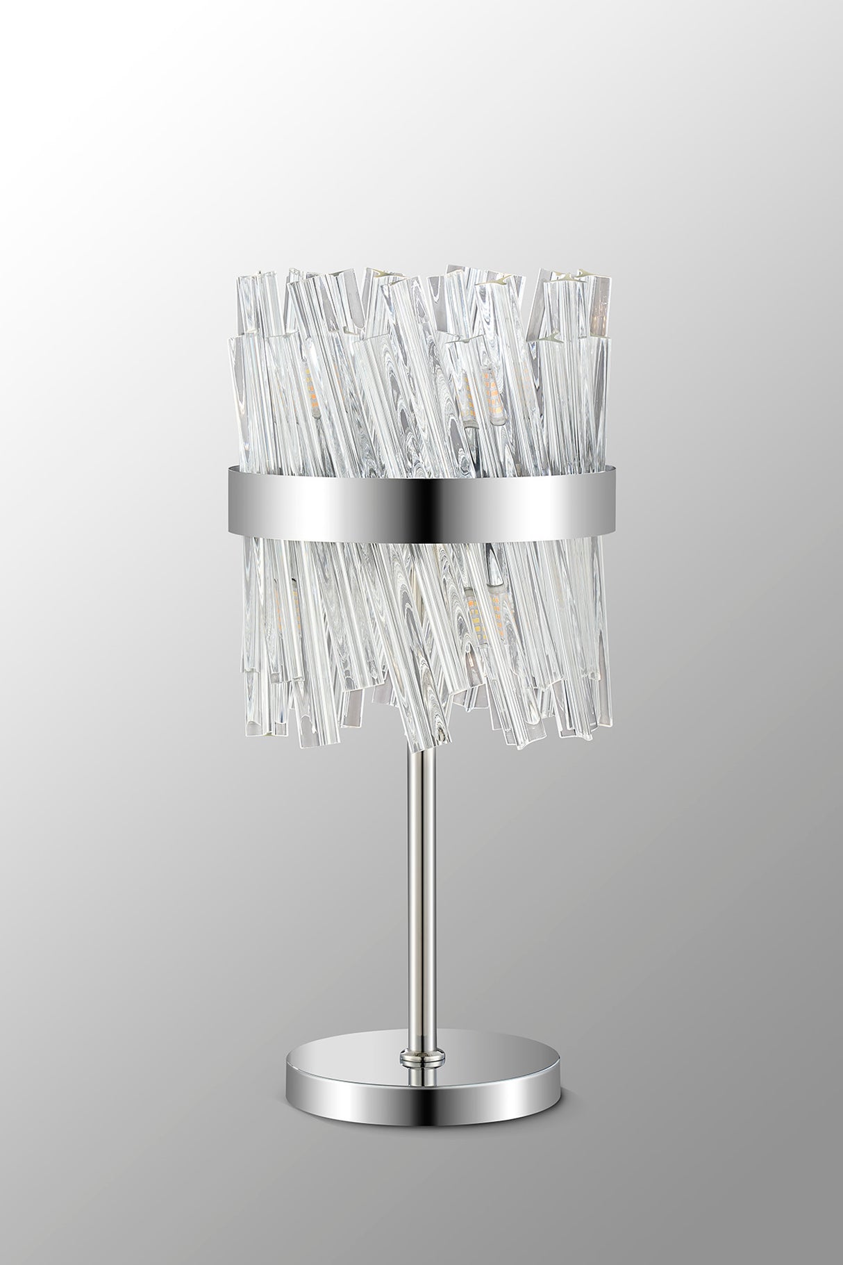 Melville 6 Light G9, Table Lamp, Polished Nickel / Clear