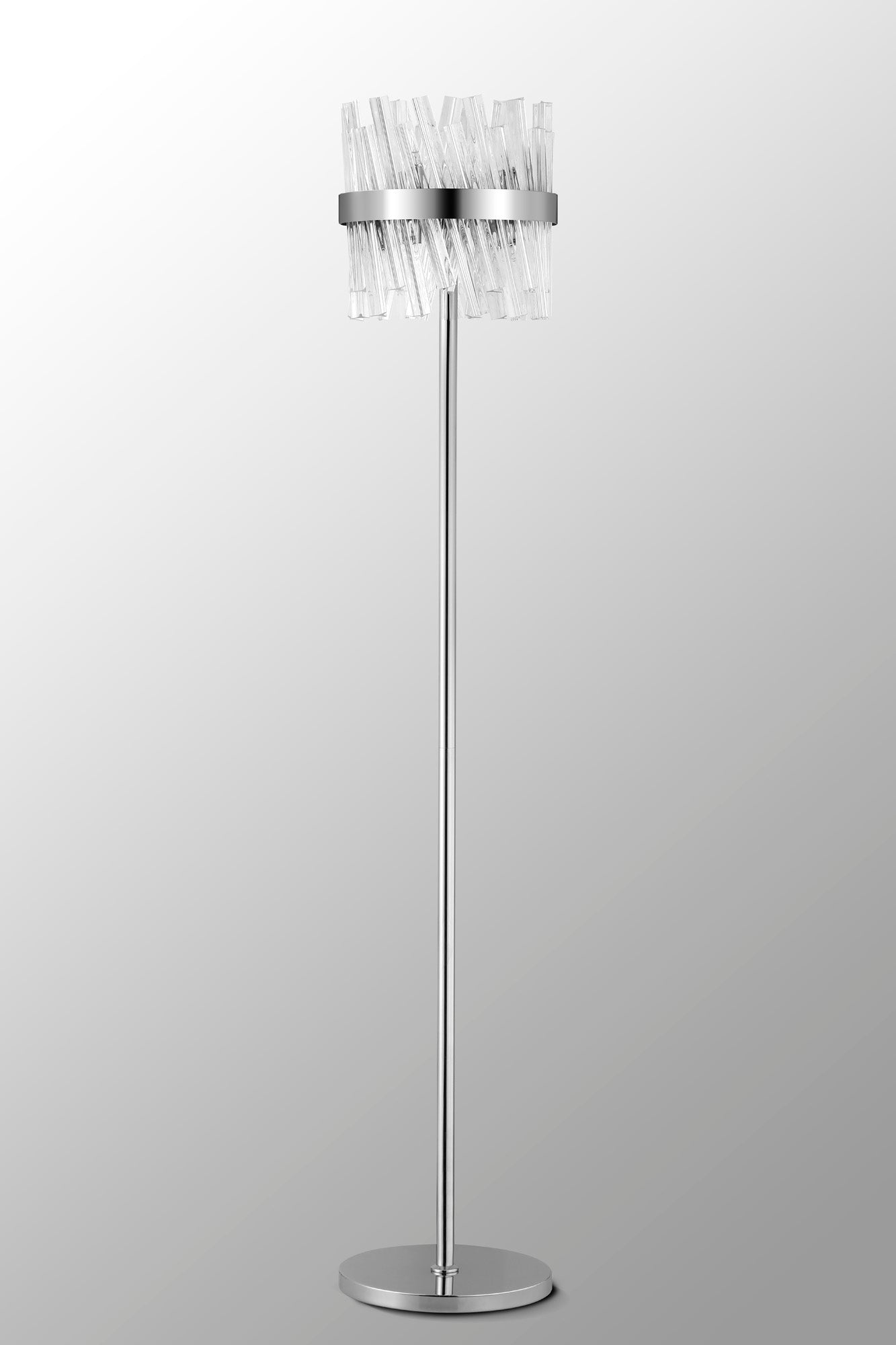 Melville 8 Light G9, Floor Lamp, Polished Nickel / Clear