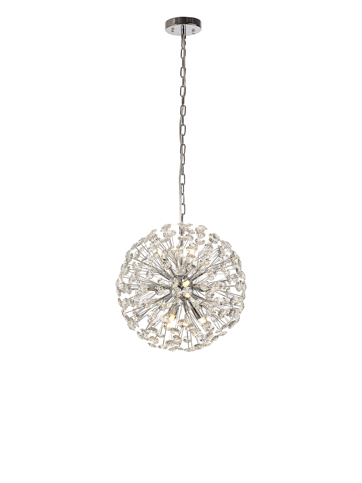 Byrne Pendant 40cm Sphere 9 Light G9 Polished Chrome / Crystal