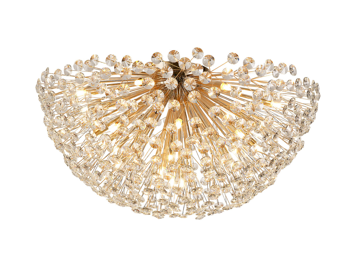 Byrne Ceiling 80cm 21 Light G9 French Gold / Crystal