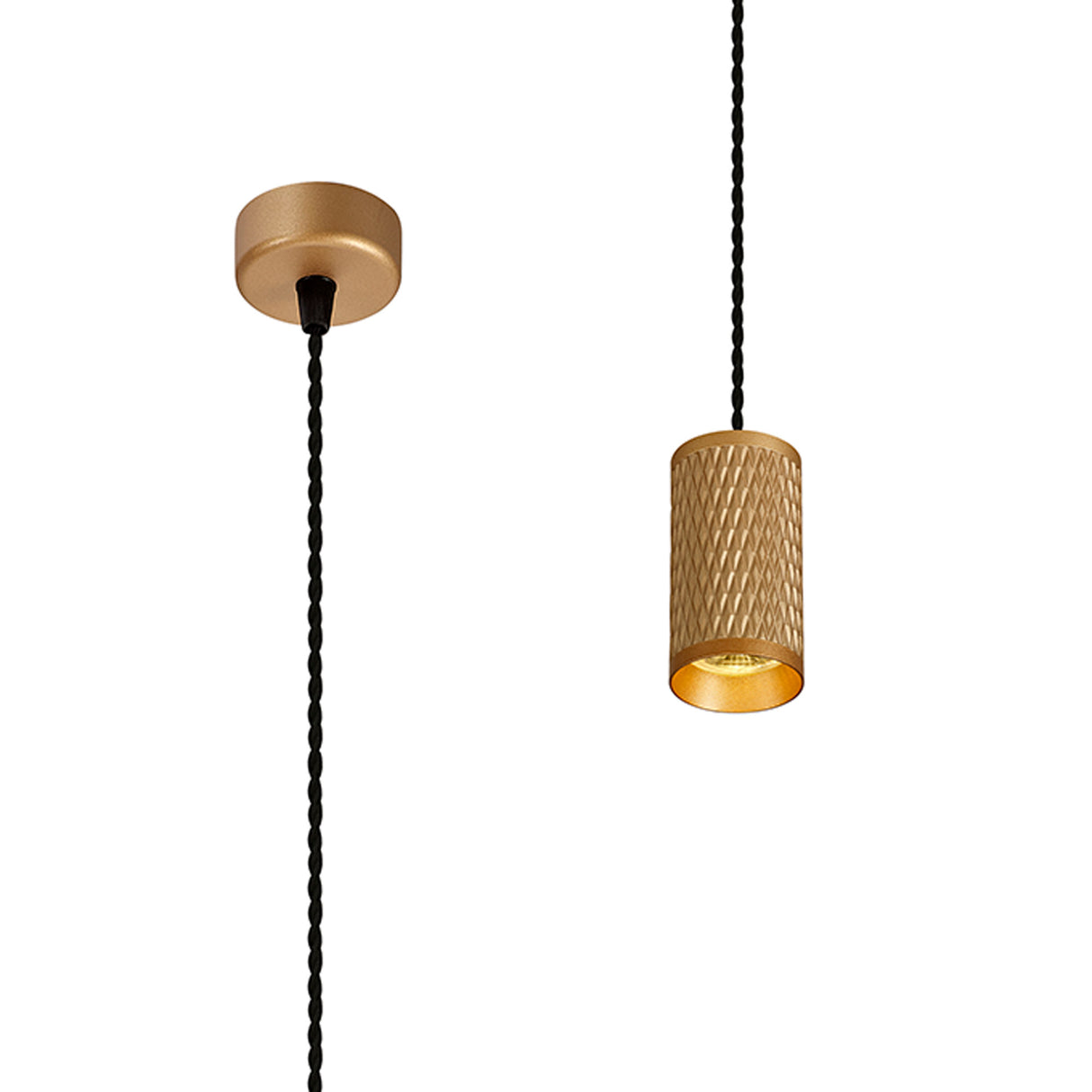 Tueart 1 Light 11cm Pendant Light GU10, Champagne Gold