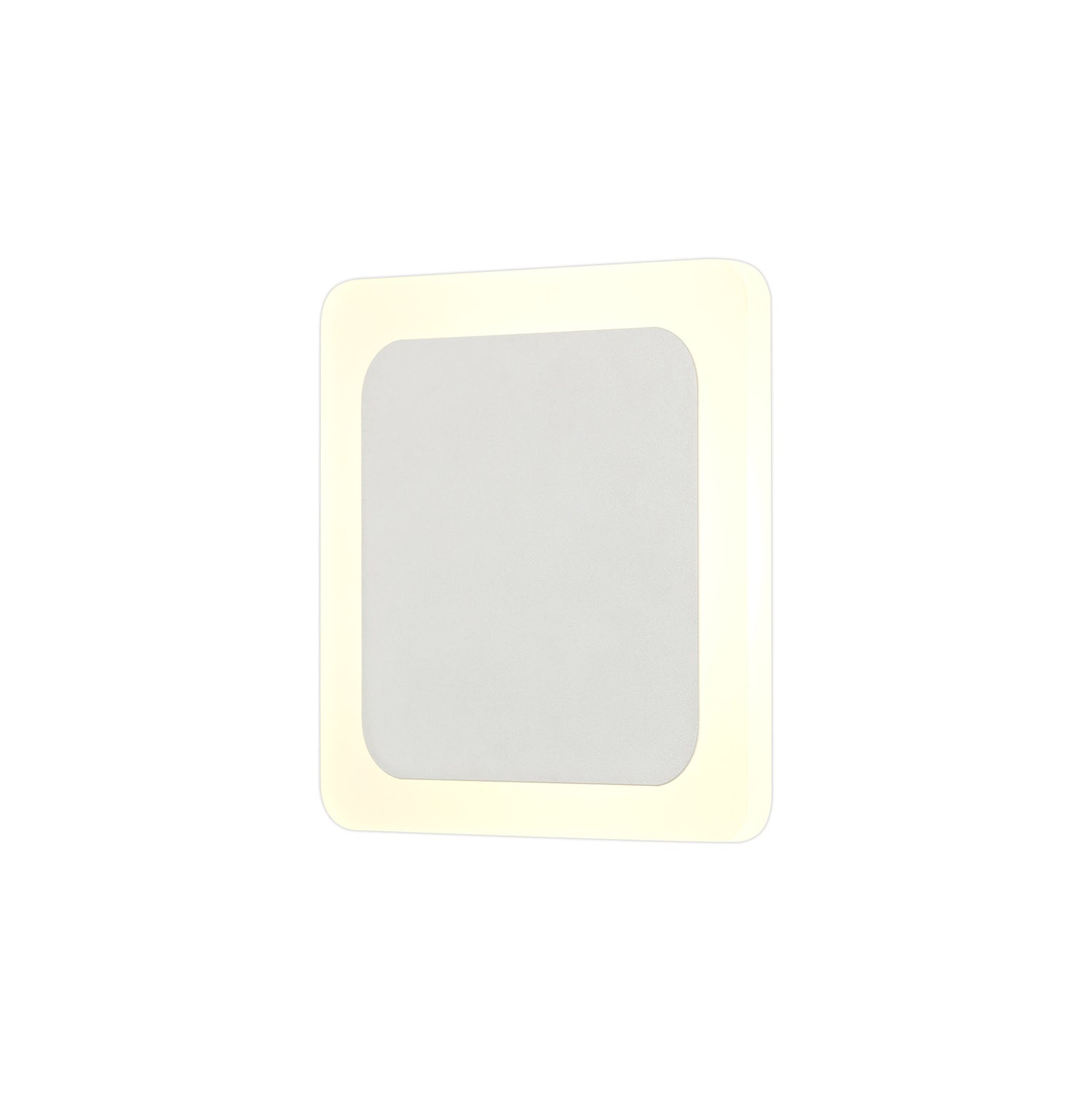 Proctor Magnetic Base Wall Lamp, 12W LED 3000K 498lm, 15/19cm Square Centre, Sand White/Acrylic Frosted Diffuser