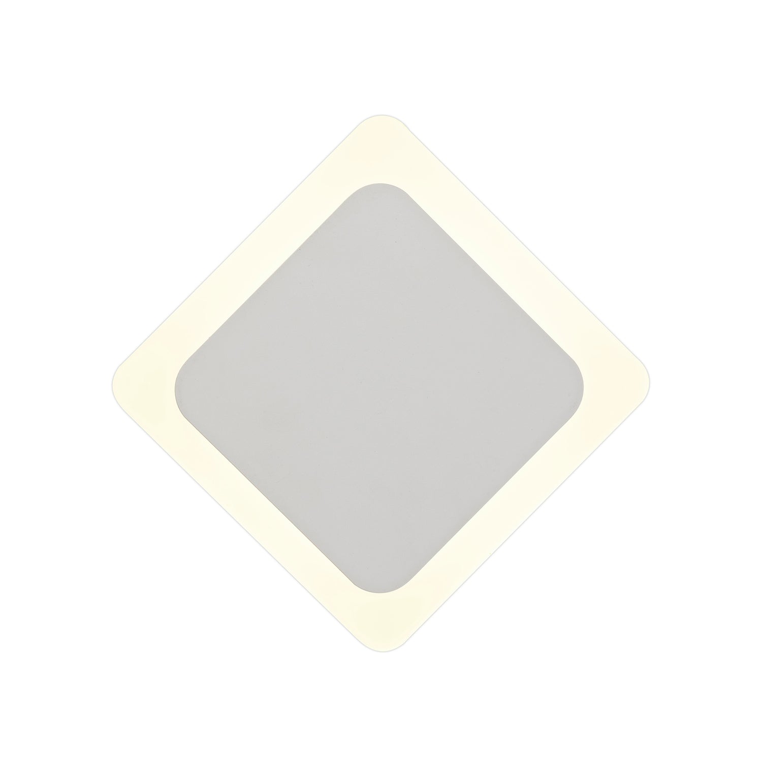 Proctor Magnetic Base Wall Lamp, 12W LED 3000K 498lm, 15/19cm Diamond Centre, Sand White/Acrylic Frosted Diffuser