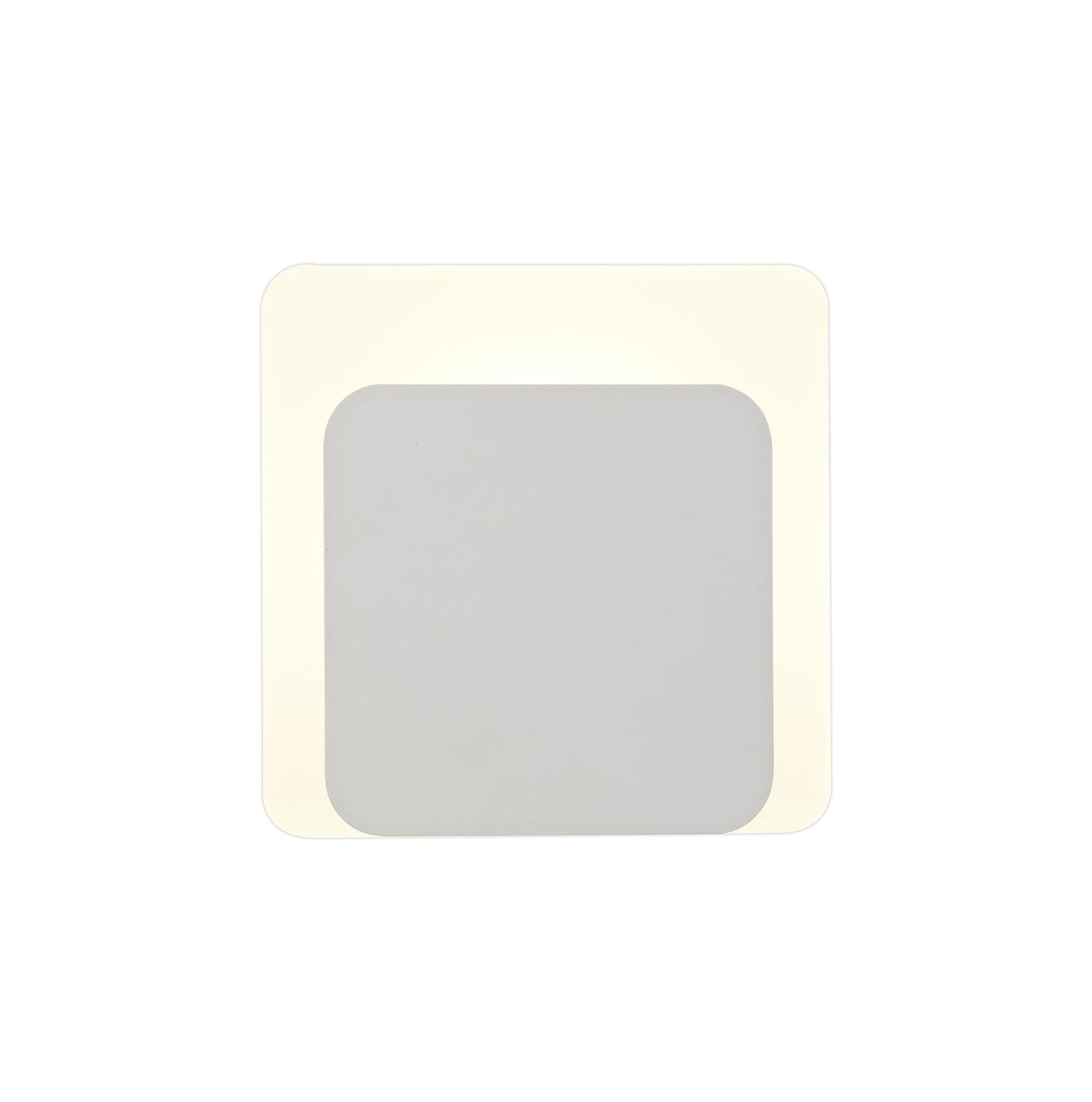 Proctor Magnetic Base Wall Lamp, 12W LED 3000K 498lm, 15/19cm Square Bottom Offset, Sand White/Acrylic Frosted Diffuser