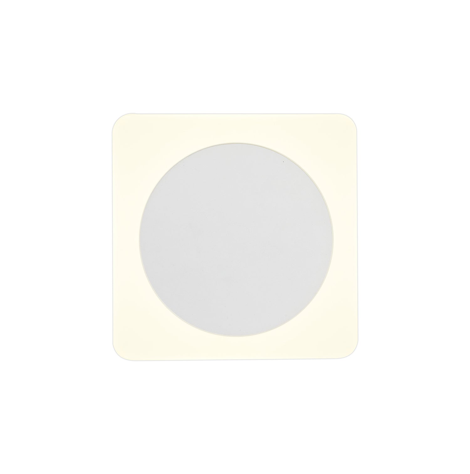 Proctor Magnetic Base Wall Lamp, 12W LED 3000K 498lm, 15cm Round 19cm Square Centre, Sand White/Acrylic Frosted Diffuser
