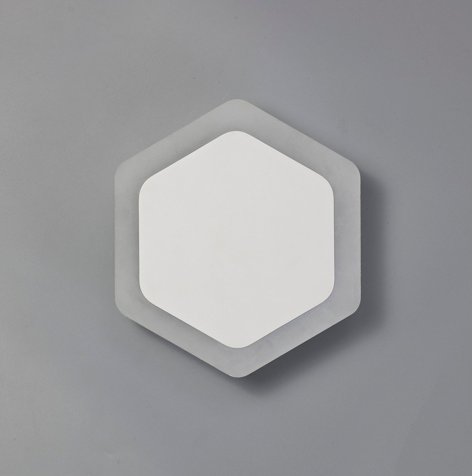 Proctor Magnetic Base Wall Lamp, 12W LED 3000K 498lm, 15/19cm Vertical Hexagonal Centre, Sand White/Acrylic Frosted Diffuser