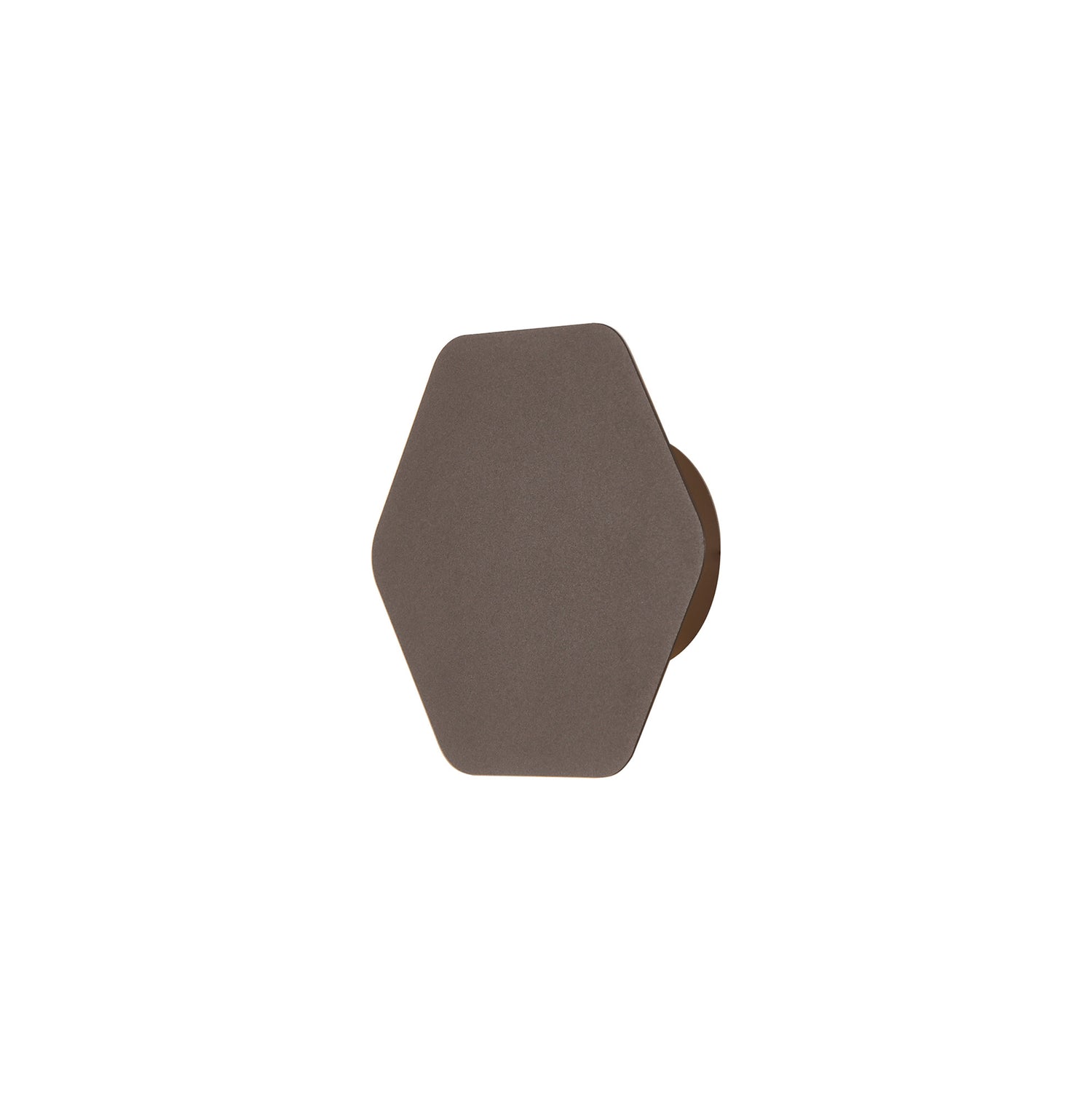 Proctor Magnetic Base Wall Lamp, 12W LED 3000K 498lm, 15cm Horizontal Hexagonal, Coffee