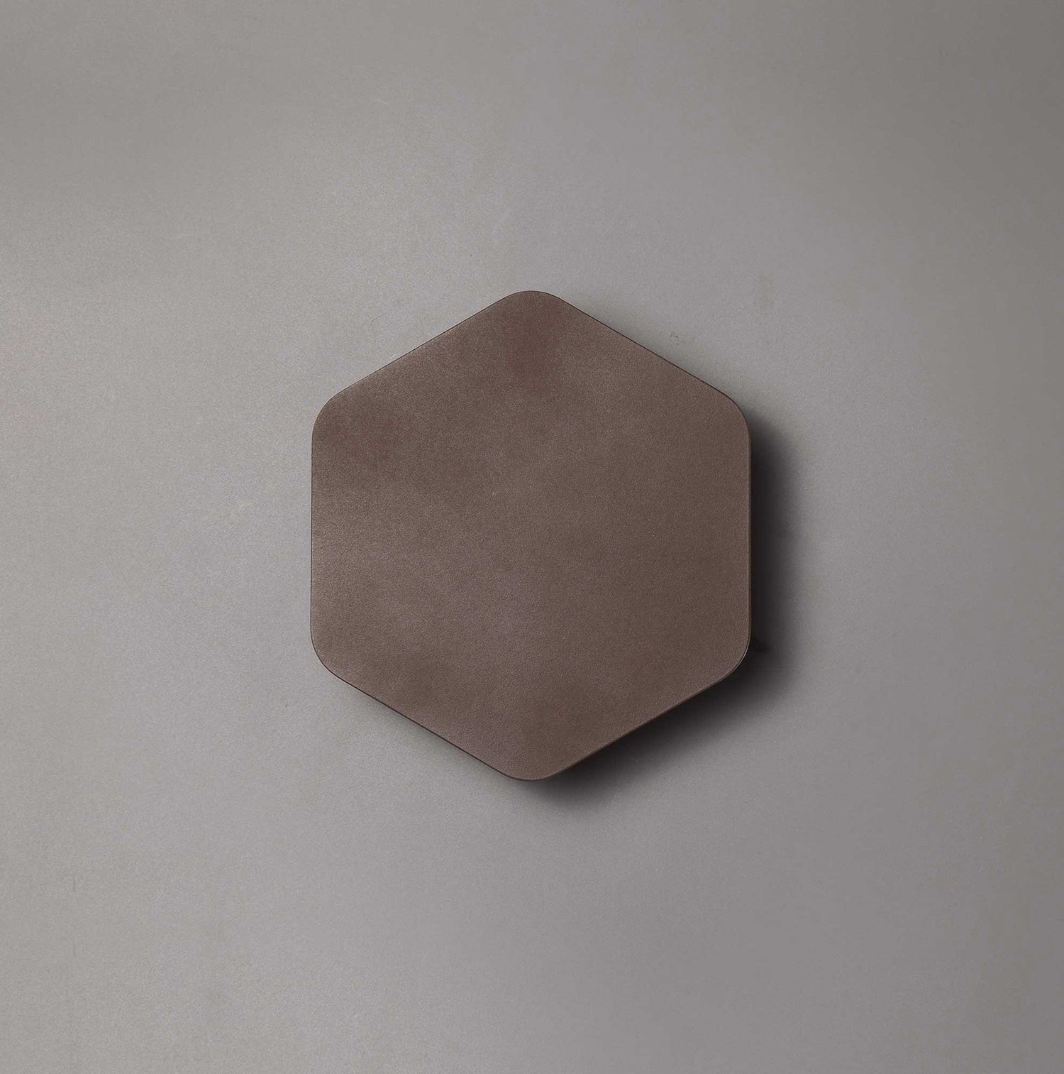 Proctor Magnetic Base Wall Lamp, 12W LED 3000K 498lm, 15cm Vertical Hexagonal, Coffee