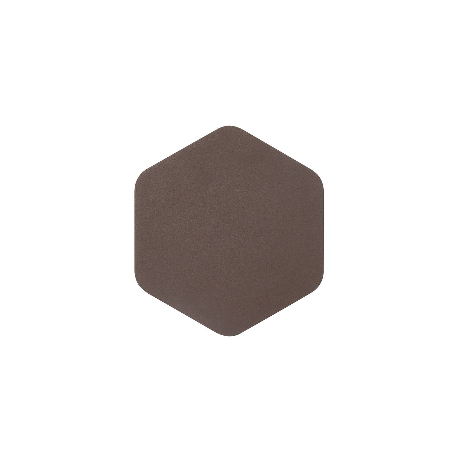 Proctor Magnetic Base Wall Lamp, 12W LED 3000K 498lm, 15cm Vertical Hexagonal, Coffee